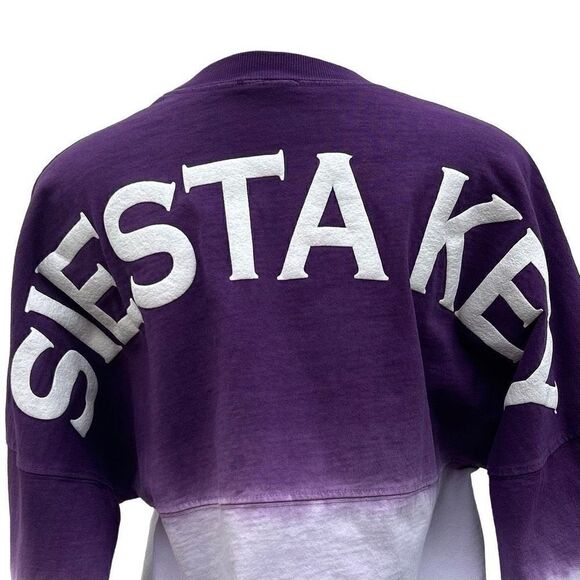 Siesta Key Top Long Sleeve Shirt Medium Unisex Comfort Colors Purple Heavyweight - Picture 7 of 11